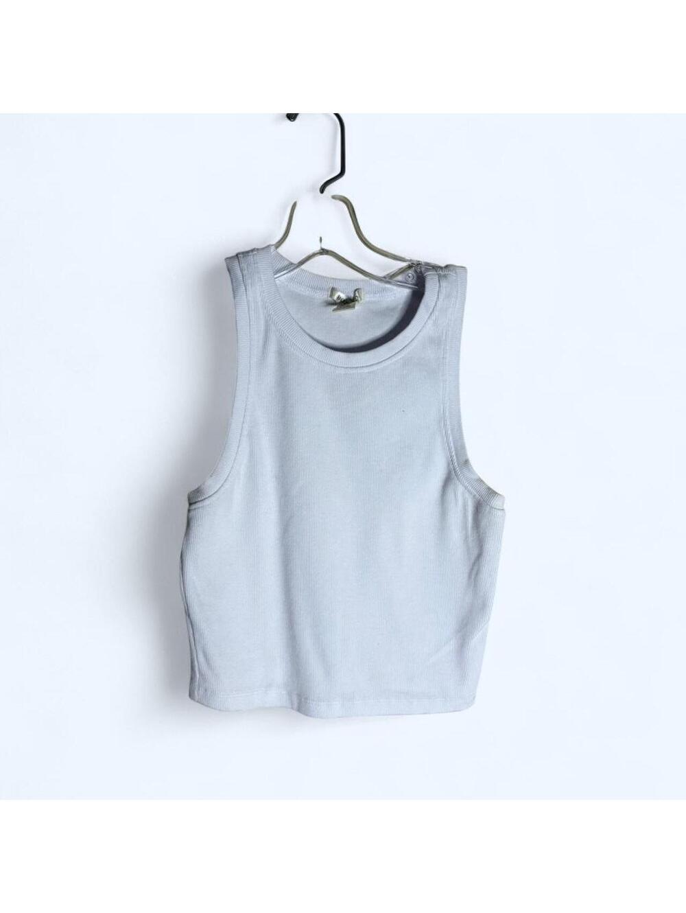 White Bozollo cropped tank top